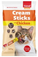 Snackuri pentru pisici Sanal Cream Sticks Chicken 75g