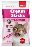 Snackuri pentru pisici Sanal Cream Sticks Salmon 75g