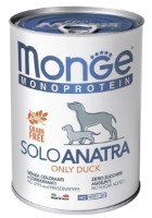 Hrană umedă pentru câini Monge Superpremium Monoprotein Paté Solo Duck 400g