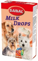 Snackuri pentru câini Sanal Dog Milk Drops 125g