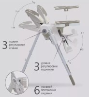 Scaun de masa 4Play Leaves Grey imaginea #2 — magazin online Desire.md