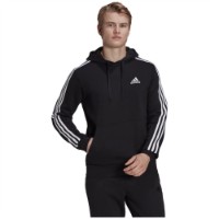 Мужская толстовка Adidas Hoodie 3 Stripes Fleece Black/White, s.M фото №2 — интернет-магазин Desire.md