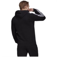 Мужская толстовка Adidas Hoodie 3 Stripes Fleece Black/White, s.XXL фото №3 — интернет-магазин Desire.md