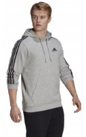 Мужская толстовка Adidas Hoodie 3 Stripes Fleece Medium Grey Heather/Black, s.XL фото №2 — интернет-магазин Desire.md