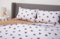 Lenjerie de pat Relaxe Home TEP Soft Dreams Triang Cappuccino 200x220 (019321) imaginea #2 — magazin online Desire.md