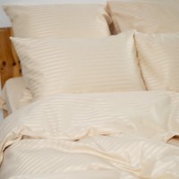 Lenjerie de pat Relaxe Home TEP Stripe Satin Champagne 200x220 (019330) imaginea #3 — magazin online Desire.md