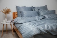 Lenjerie de pat Relaxe Home TEP Stripe Satin Lunar 200x220 (019329)