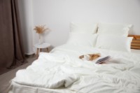 Lenjerie de pat Relaxe Home TEP Stripe Satin Pure White 200x220 (019331) imaginea #4 — magazin online Desire.md