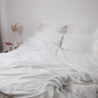 Lenjerie de pat Relaxe Home TEP Stripe Satin Pure White 200x220 (019331) imaginea #3 — magazin online Desire.md