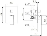 Baterie pentru cadă VOLLE Pardo (1548.030204) imaginea #2 — magazin online Desire.md