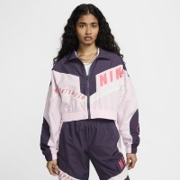 Jachetă de damă Nike W Nsw Jkt Wvn Street Sw Dark Raisin/Pink Foam/Sail, s.S