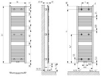 Uscător de prosoape Kermi B20RM 1173x490/50mm (LR01M1200502XXK) imaginea #2 — magazin online Desire.md