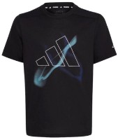 Tricou pentru copii Adidas B Hiit Gfx Tee Black/White, s.128 imaginea #1 — magazin online Desire.md