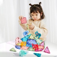 Set de construcție Mideer Colorful Magnetic Tiles 40pcs (CT6399) imaginea #3 — magazin online Desire.md
