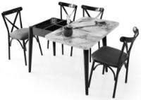 Обеденный стол Mobiland Dolunay Baroque/White фото №2 — интернет-магазин Desire.md