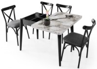 Masă pentru bucătărie Mobiland Dolunay Efes/Black imaginea #4 — magazin online Desire.md