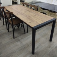 Обеденный стол Mobiland Silva Atlantic Pine/Black фото №4 — интернет-магазин Desire.md