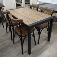 Обеденный стол Mobiland Silva Atlantic Pine/Black фото №5 — интернет-магазин Desire.md