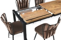 Обеденный стол Mobiland Silva Atlantic Pine/Black фото №7 — интернет-магазин Desire.md