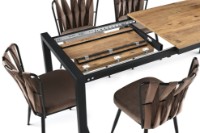 Обеденный стол Mobiland Silva Atlantic Pine/Black фото №2 — интернет-магазин Desire.md