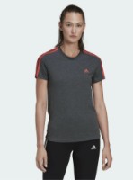 Женская футболка Adidas Shirt 3 Stripes Dark Grey Heather/Semi Turbo, s.M фото №2 — интернет-магазин Desire.md