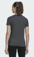 Женская футболка Adidas Shirt 3 Stripes Dark Grey Heather/Semi Turbo, s.S фото №3 — интернет-магазин Desire.md
