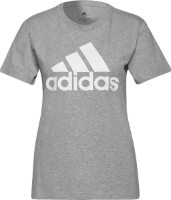 Tricou de dame Adidas Shirt Big Logo Medium Grey Heather/White, s.S