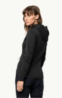 Hanorac damă Jack Wolfskin Baiselberg Hooded Fz W Black, s.M imaginea #3 — magazin online Desire.md