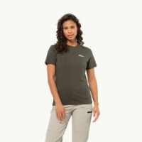 Женская футболка Jack Wolfskin Essential T W Island Moss, s.M фото №2 — интернет-магазин Desire.md