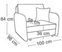 Fotoliu Gabi Ozi I Kronos 15 100x98x84cm imaginea #4 — magazin online Desire.md