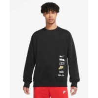 Hanorac pentru bărbați Nike M Nk Club + Bb Crew Mlogo Black, s.S imaginea #2 — magazin online Desire.md