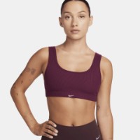 Топ Nike W Nk Alate All U Rib Bra Bordeaux/White, s.S фото №1 — интернет-магазин Desire.md