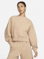 Hanorac damă Nike W Nsw Style Flc Crew Oos Beige/Cream, s.M imaginea #1 — magazin online Desire.md