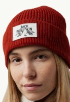 Căciulă Jack Wolfskin Badge Beanie Intense Rust imaginea #3 — magazin online Desire.md