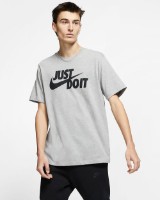 Мужская футболка Nike Shirt Sportswear Just Do It Swoosh Tee Dark Grey Heather/Black, s.M фото №3 — интернет-магазин Desire.md