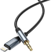 Кабель Hoco DUP03 Digital Lightning to AUX Black Metal Gray фото №1 — интернет-магазин Desire.md