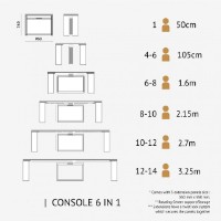 Обеденный стол Flat Console 6in1 3250mm White фото №5 — интернет-магазин Desire.md