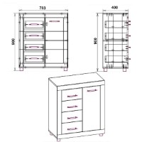 Dulăpior Компанит МГ-1 Тумба-2 Stejar Sonoma imaginea #2 — magazin online Desire.md