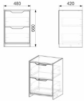 Прикроватная тумба Компанит ПКТ-9 Нимфея Альба фото №2 — интернет-магазин Desire.md