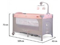 Pătuț pliabil Cangaroo Once Upon a time 3 Pink imaginea #2 — magazin online Desire.md