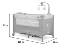 Pătuț pliabil Cangaroo Once Upon a time 3 Grey imaginea #5 — magazin online Desire.md