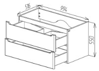 Dulap pentru lavoar Bayro Bergamo 1000 (119119) imaginea #3 — magazin online Desire.md