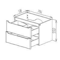 Dulap pentru lavoar Bayro Bergamo 800 (115291) imaginea #4 — magazin online Desire.md