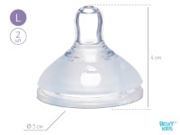 Соски для бутылочек Roxy Kids 6+ 2pcs (RBTL-003-L) фото №5 — интернет-магазин Desire.md