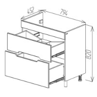 Dulap pentru lavoar Bayro Etna Argo 800 (118764) imaginea #6 — magazin online Desire.md