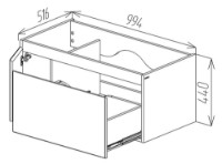 Dulap pentru lavoar Bayro Sprint 1000 (118399) imaginea #4 — magazin online Desire.md