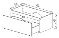 Шкаф под умывальник Bayro Wings 1000 (115321) фото №4 — интернет-магазин Desire.md