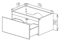 Dulap pentru lavoar Bayro Wings 800 (115323) imaginea #3 — magazin online Desire.md