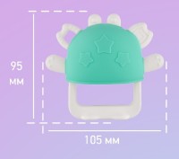 Игрушка-прорезыватель Roxy Kids Crabby Turquoise (RST-002-B) фото №6 — интернет-магазин Desire.md