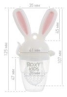 Nibbler pentru hrănire Roxy Kids Bunny Twist Pink (RFN-006) imaginea #2 — magazin online Desire.md